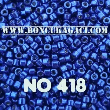 NO:418 Miyuki Delica , Miyuki Boncuk 11/0 DB2511 Galvaniz Kaplama Lacivert