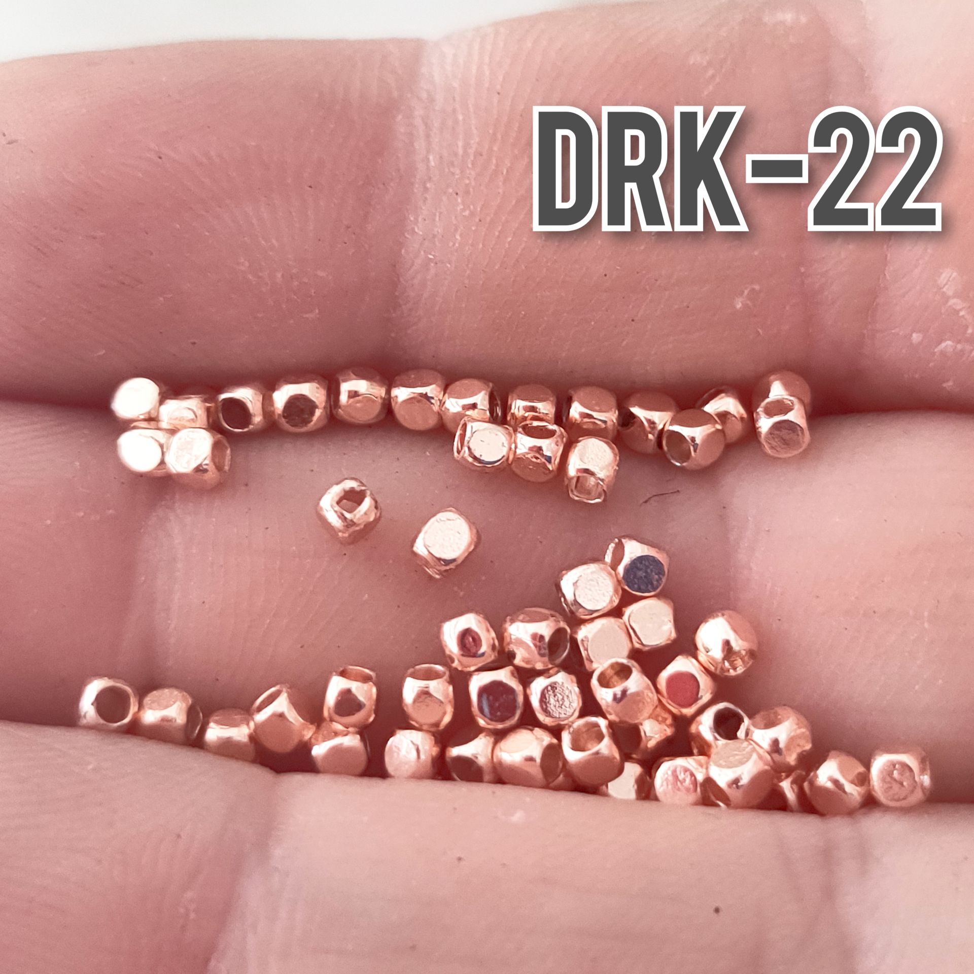 DRK-22 Rose Kaplama Küp Dorika Boncuk 2 mm