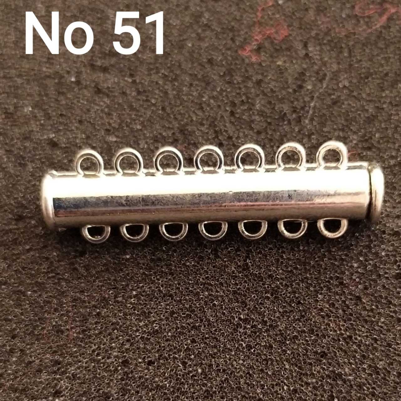 No: 51 - 7 Halkalı Gümüş Renk Sürgülü Mıknatıs