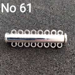 No: 61 - 8 Halkalı Gümüş Renk Sürgülü Mıknatıs