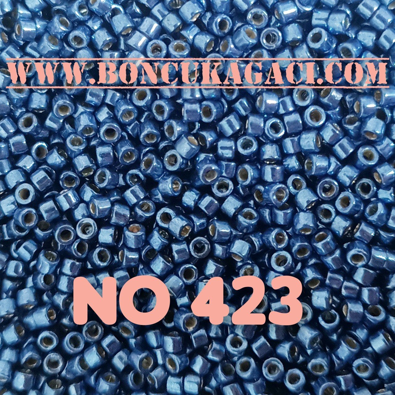 NO:423 Miyuki Delica , Miyuki Boncuk 11/0 DB2517 Galvaniz Kaplama Lacivert