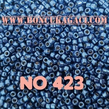 NO:423 Miyuki Delica , Miyuki Boncuk 11/0 DB2517 Galvaniz Kaplama Lacivert