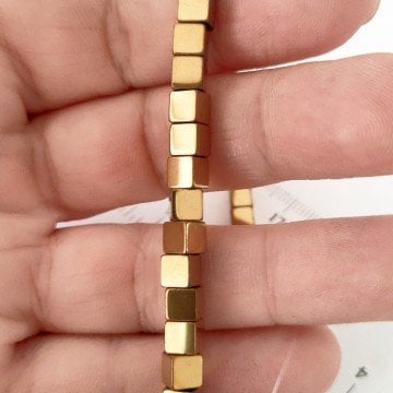 DT-185 Açık Bakır Renk Küp Hematit 5 mm