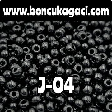 J-04 Parlak Siyah Preciosa Jabloneks Kum Boncuk 8/0 (3mm)