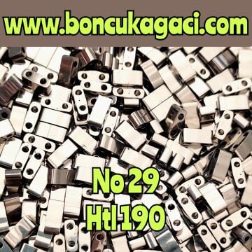 No:29 Miyuki Half-Tila , Half Tila Boncuk HTL 190 Nikel Kaplama  5 gr