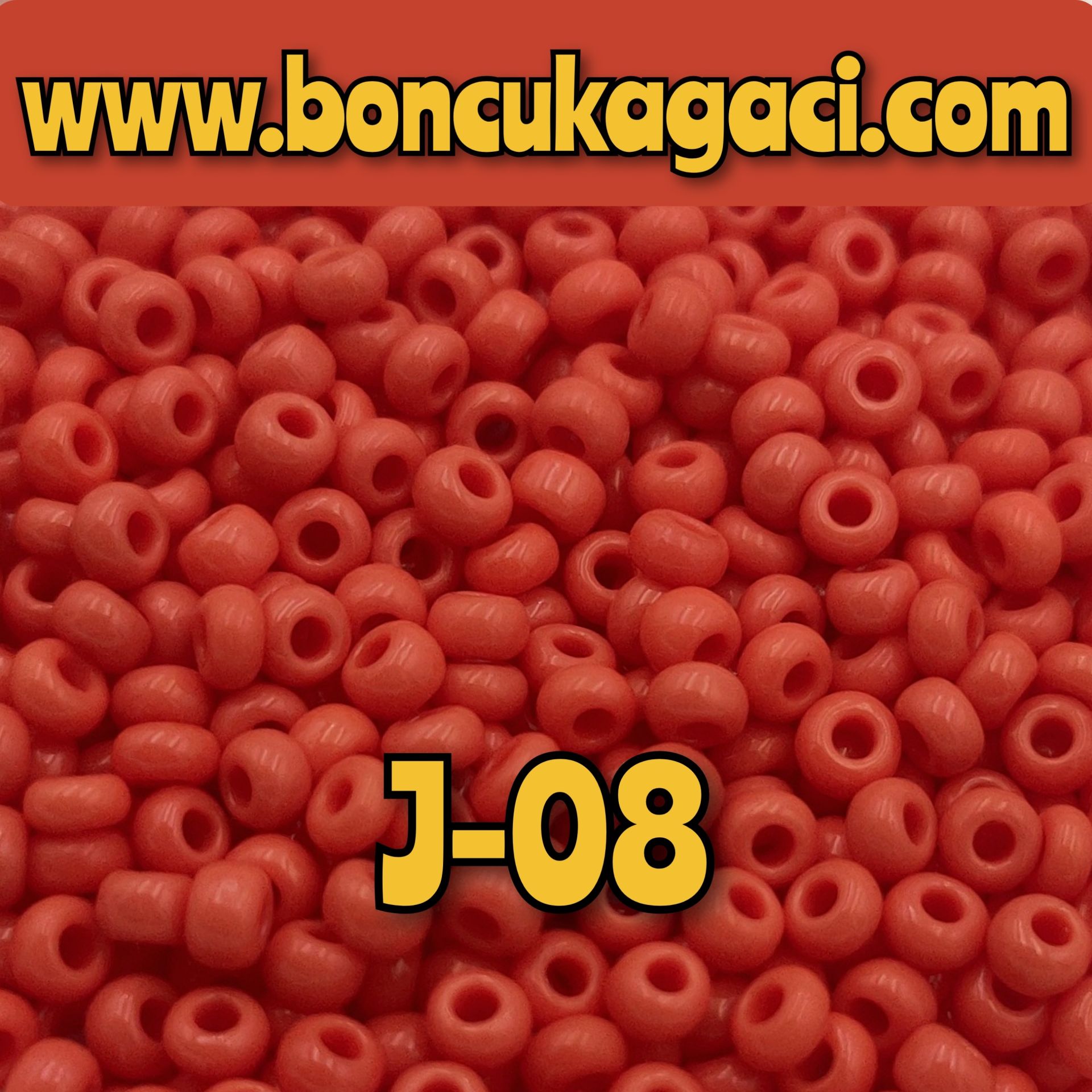 J-08 Opak Açık Kırmızı Preciosa Jabloneks Kum Boncuk 8/0 (3mm)