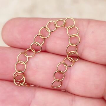 ÇLH-14 A Kalite Kaplama Altın Renk 316L Cerrahi Çelik Şerit Halka 6*0.7 mm