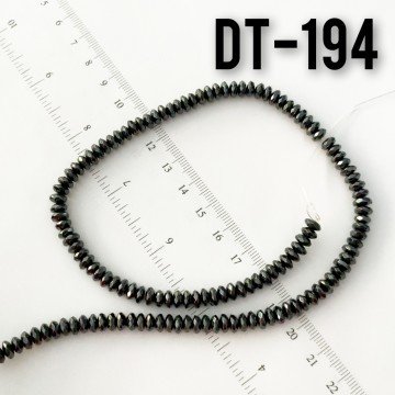 DT-194 Doğal Renk Fasetli Disk Hematit 6 mm
