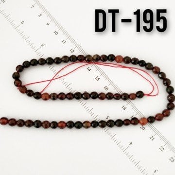 DT-195 Fasetli Sıkma Akik Taşı Dizi 6 mm
