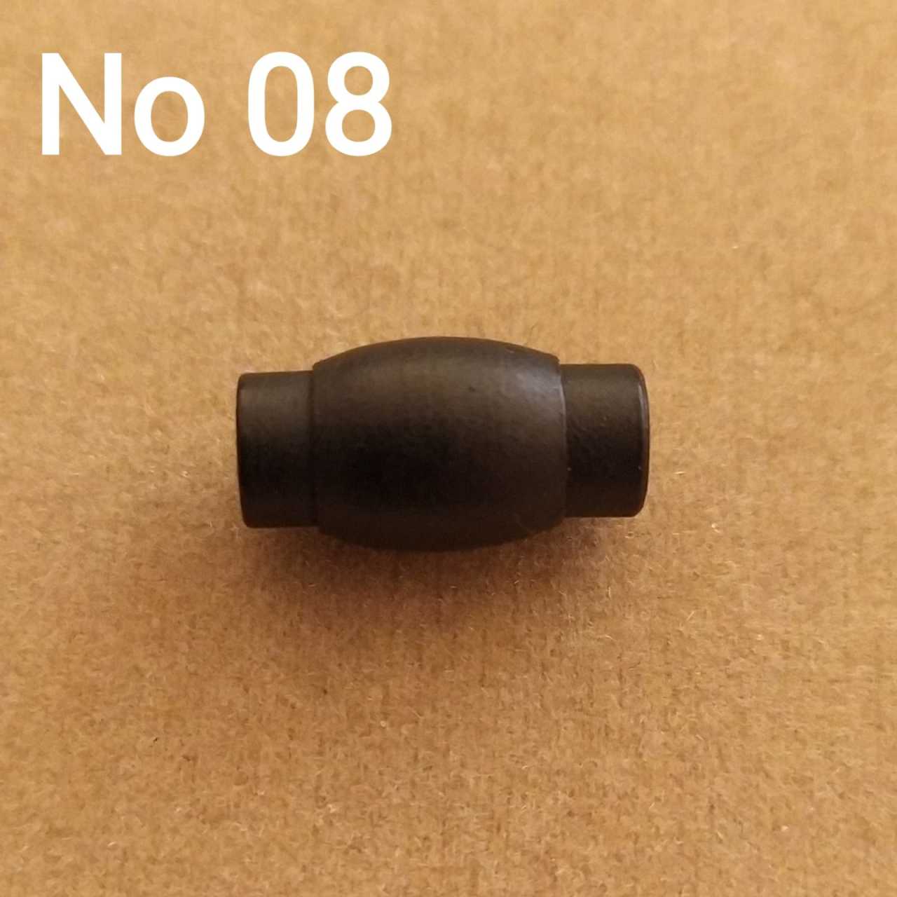 No: 08 - 6 mm Siyah Renk Kapsül Mıknatıs Kapama