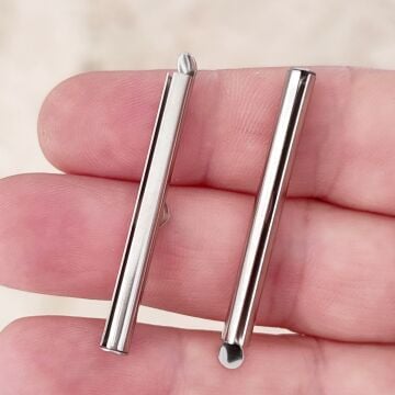 ÇLA-062 A Kalite Gümüş Renk 316L Cerrahi Çelik Korniş Kapama 40 mm