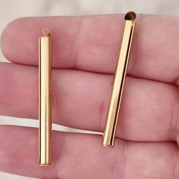 ÇLA-063 A Kalite Kaplama Altın Renk 316L Cerrahi Çelik Korniş Kapama 40 mm