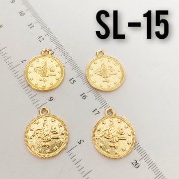 SL-15 Altın Kaplama Tuğralı Para 20 mm
