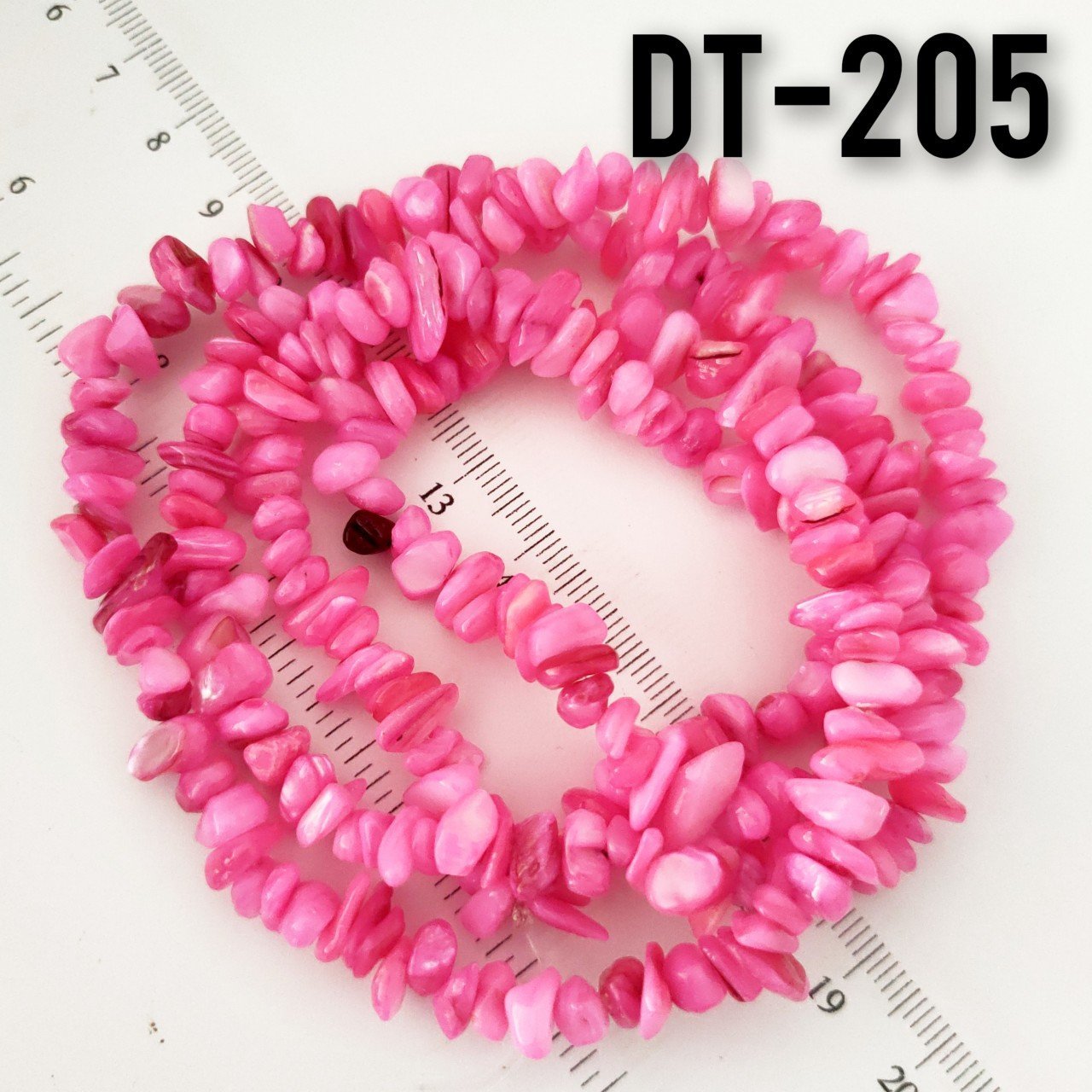 DT-205 Fuşya Pembe Boyalı Sedef Kırık Taş