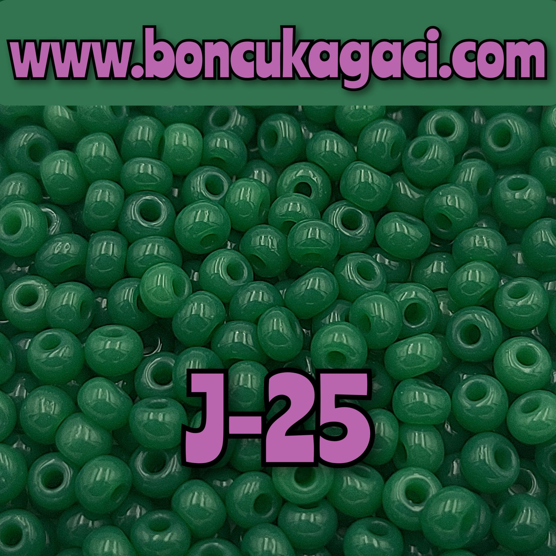 J-25 Yonca Yeşil Preciosa Jabloneks Kum Boncuk 8/0 (3mm)