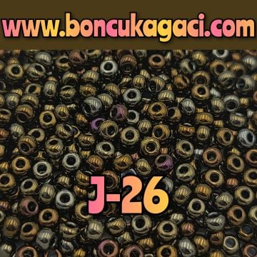 J-26 Alacalı Antik Preciosa Jabloneks Kum Boncuk 8/0 (3mm)