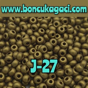 J-27 Fırınlanmış Yarı Mat Antik Preciosa Jabloneks Kum Boncuk 8/0 (3mm)