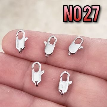 No : 27 Rodyum Kaplama Pirinç Kuyumcu Papağan Klips