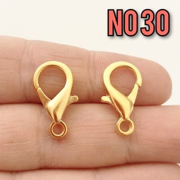 No : 30 24 Ayar Mat Altın Kaplama Papağan - 20 mm (505) - 2 adet