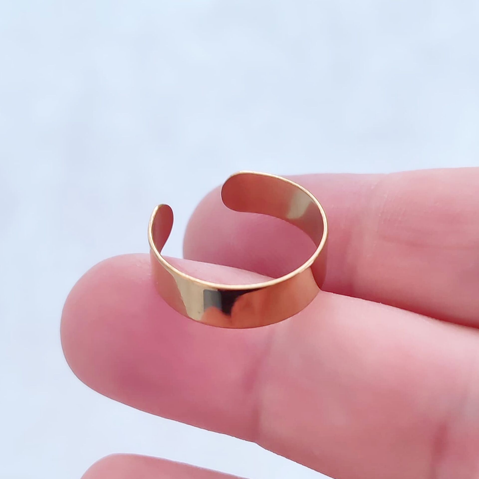 ÇLA-71 A Kalite Kaplama Altın Renk 316L Cerrahi Çelik Miyuki Yapıştırma Yüzük Kasası 6 mm