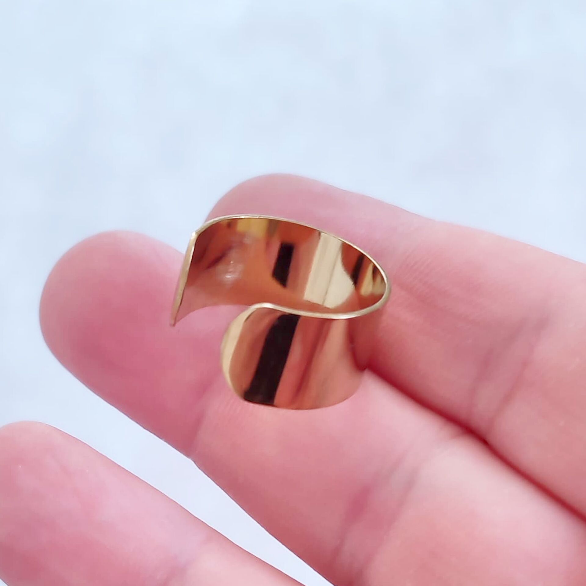 ÇLA-73 A Kalite Kaplama Altın Renk 316L Cerrahi Çelik Miyuki Yapıştırma Yüzük Kasası 10mm