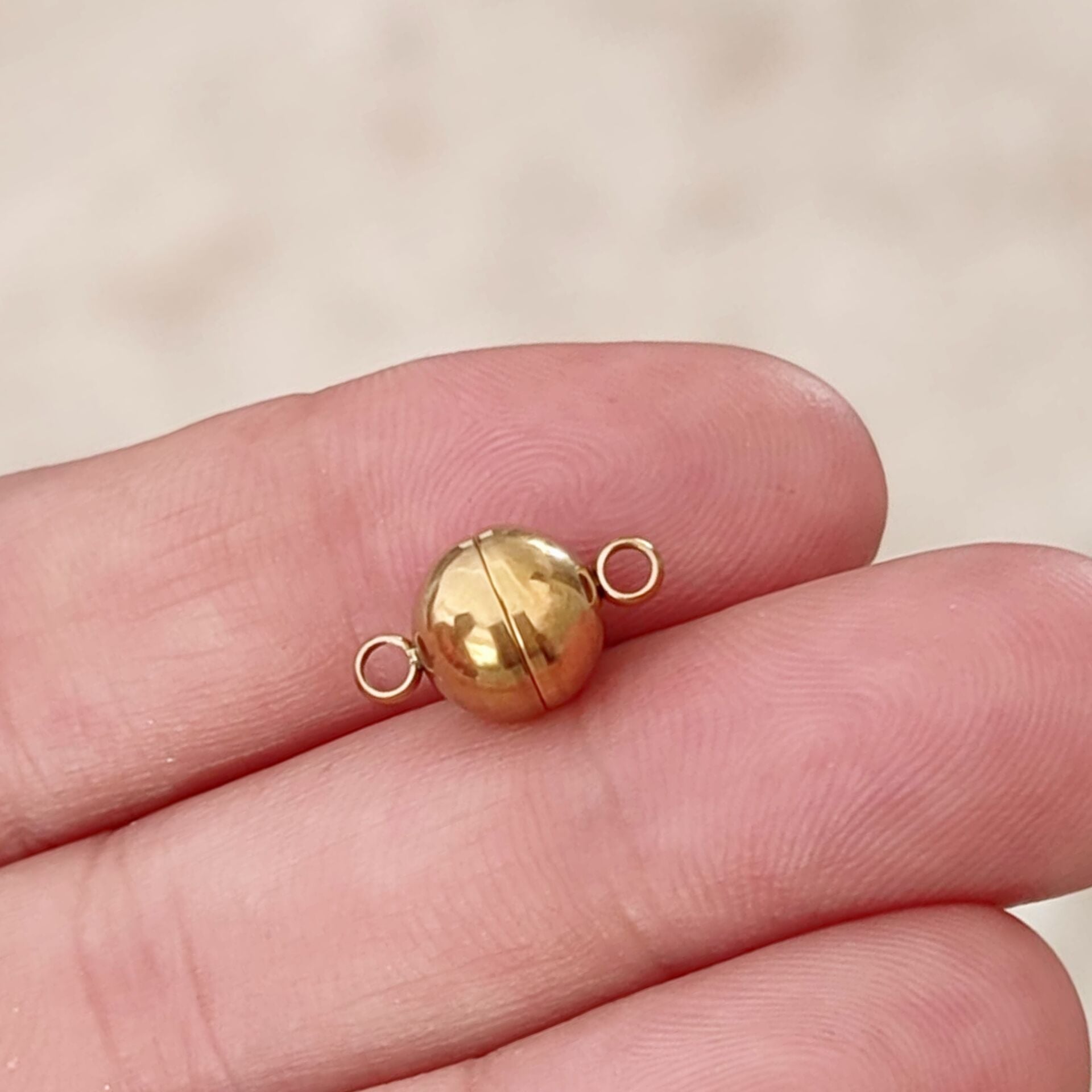 ÇLA-73 A Kalite Kaplama Altın Renk 316L Cerrahi Çelik Top Mıknatıs Kapama 8 mm