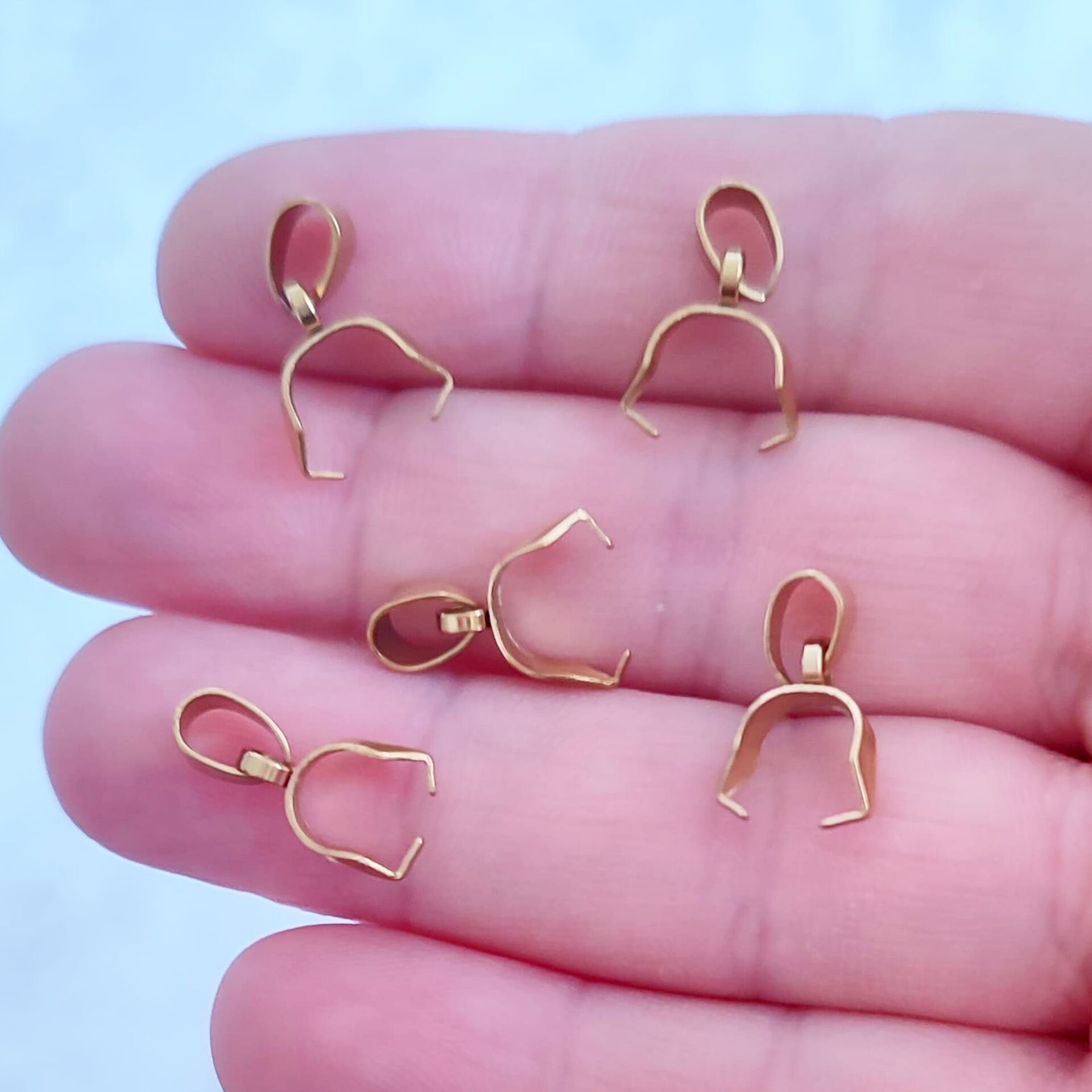 ÇLA-78 A Kalite Kaplama Altın Renk 316L Cerrahi Çelik Halkalı Mengeç