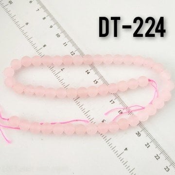 DT-224 Mat Pembe Kuvars Yuvarlak Dizi 8 mm