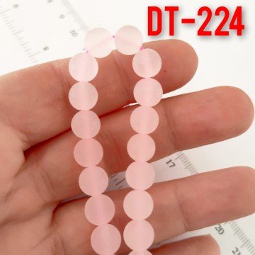 DT-224 Mat Pembe Kuvars Yuvarlak Dizi 8 mm
