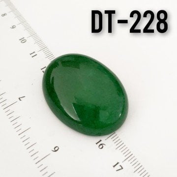 Dt-228 Oval Kabaşon Ceyt  Yeşil 40*30 mm