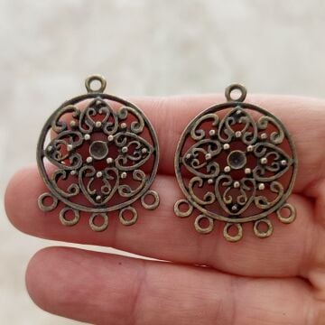 No : 04 Antik Renk 5 Halkalı Küpe Aparatı