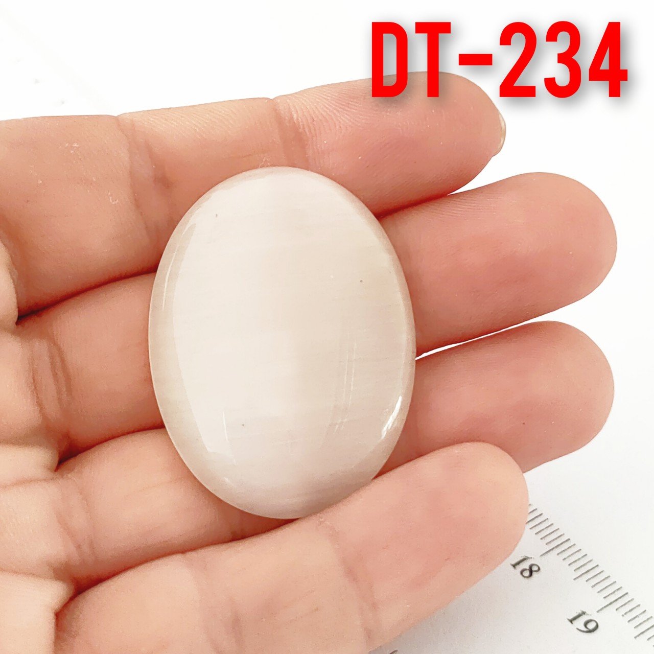 Dt-234 Oval Kabaşon Kedi Gözü Beyaz 40*30 mm