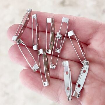 BRŞ-15 Gümüş Renk Broş İğnesi 3 cm