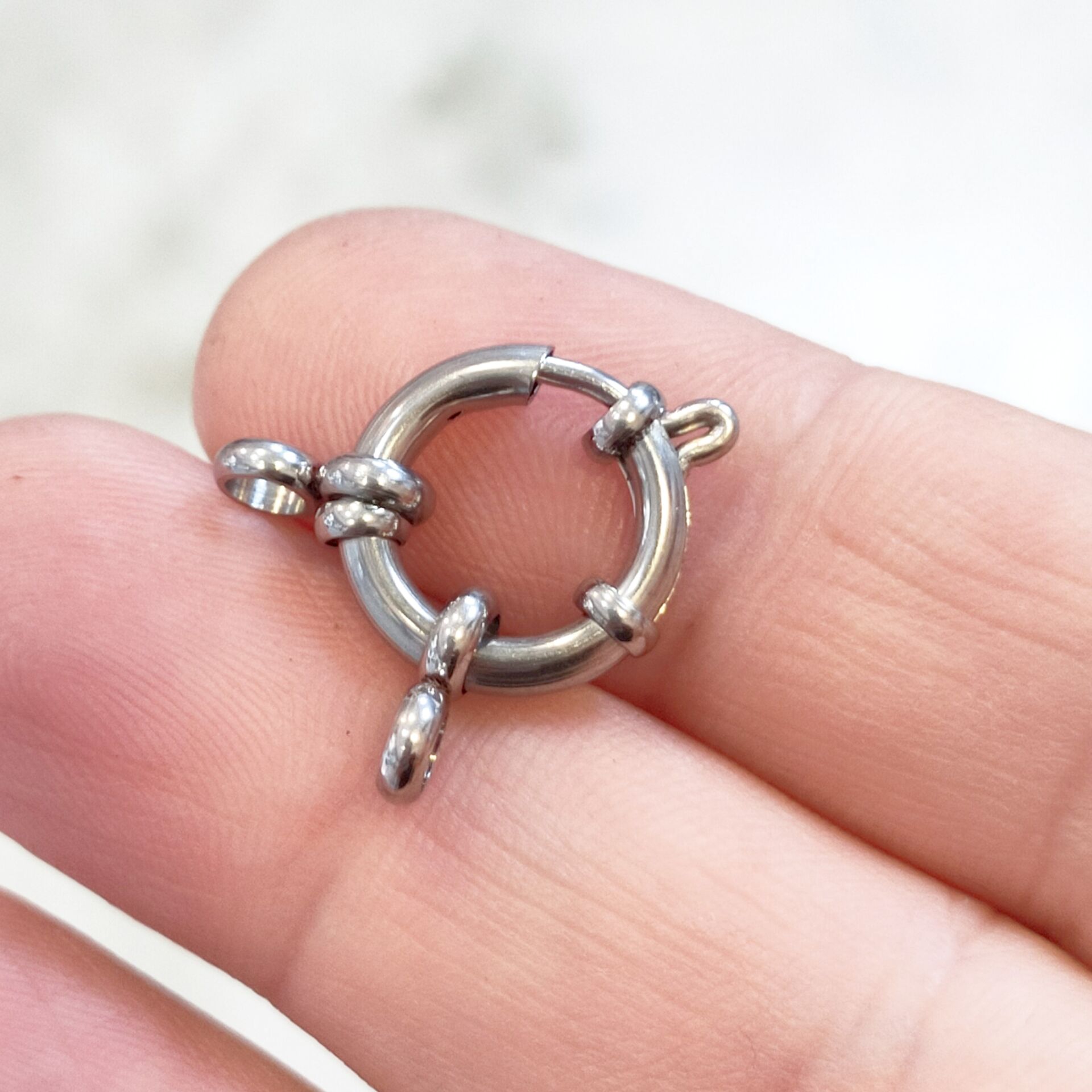 ÇLA-79 A Kalite Gümüş Renk 316L Cerrahi Çelik Gemici Klips 14 mm