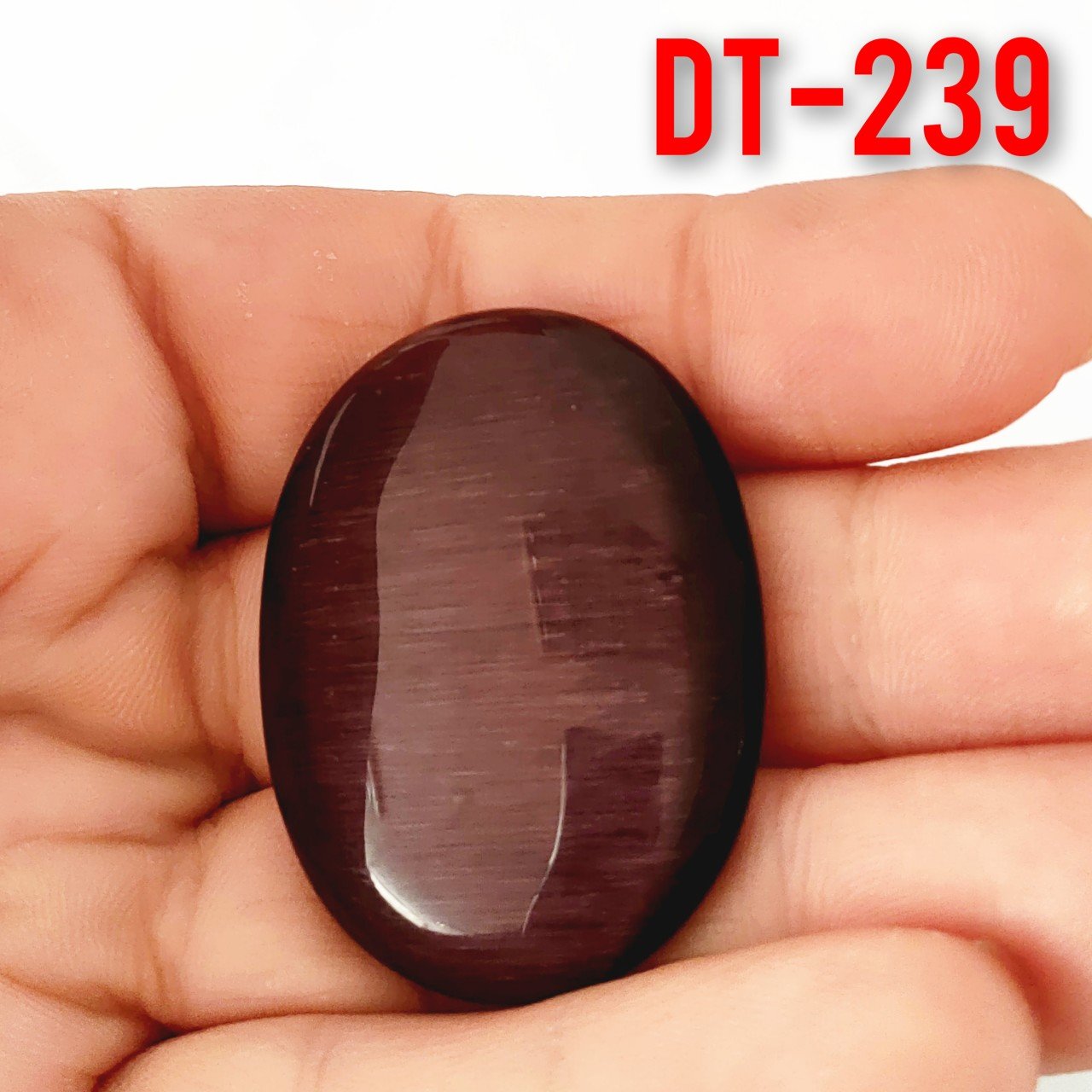 Dt-239 Oval Kabaşon Kedi Gözü Mürdüm 40*30 mm