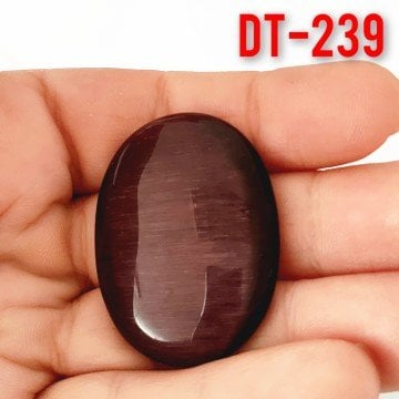 Dt-239 Oval Kabaşon Kedi Gözü Mürdüm 40*30 mm