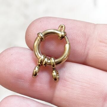 ÇLA-81 A Kalite Kaplama Altın Renk Renk 316L Cerrahi Çelik Gemici Klips 14 mm (Koyu Ton)