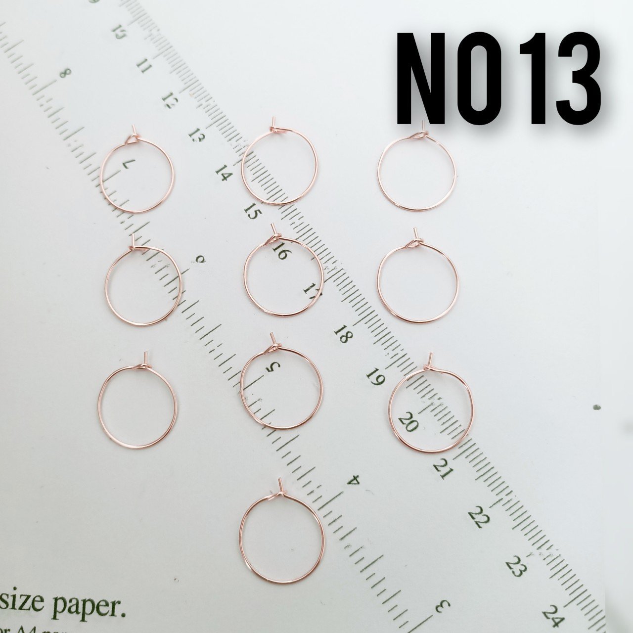 No : 13 Rose Kaplama Küpe Halkası 15 mm