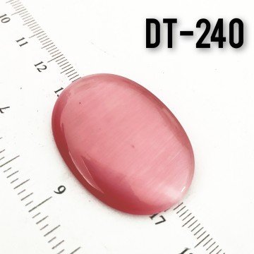 Dt-240 Oval Kabaşon Kedi Gözü Pembe 40*30 mm
