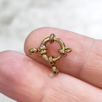 ÇLA-82 A Kalite Kaplama Altın Renk Renk 316L Cerrahi Çelik Gemici Klips 10 mm (Koyu Ton)