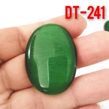 Dt-241 Oval Kabaşon Kedi Gözü Yeşil 40*30 mm