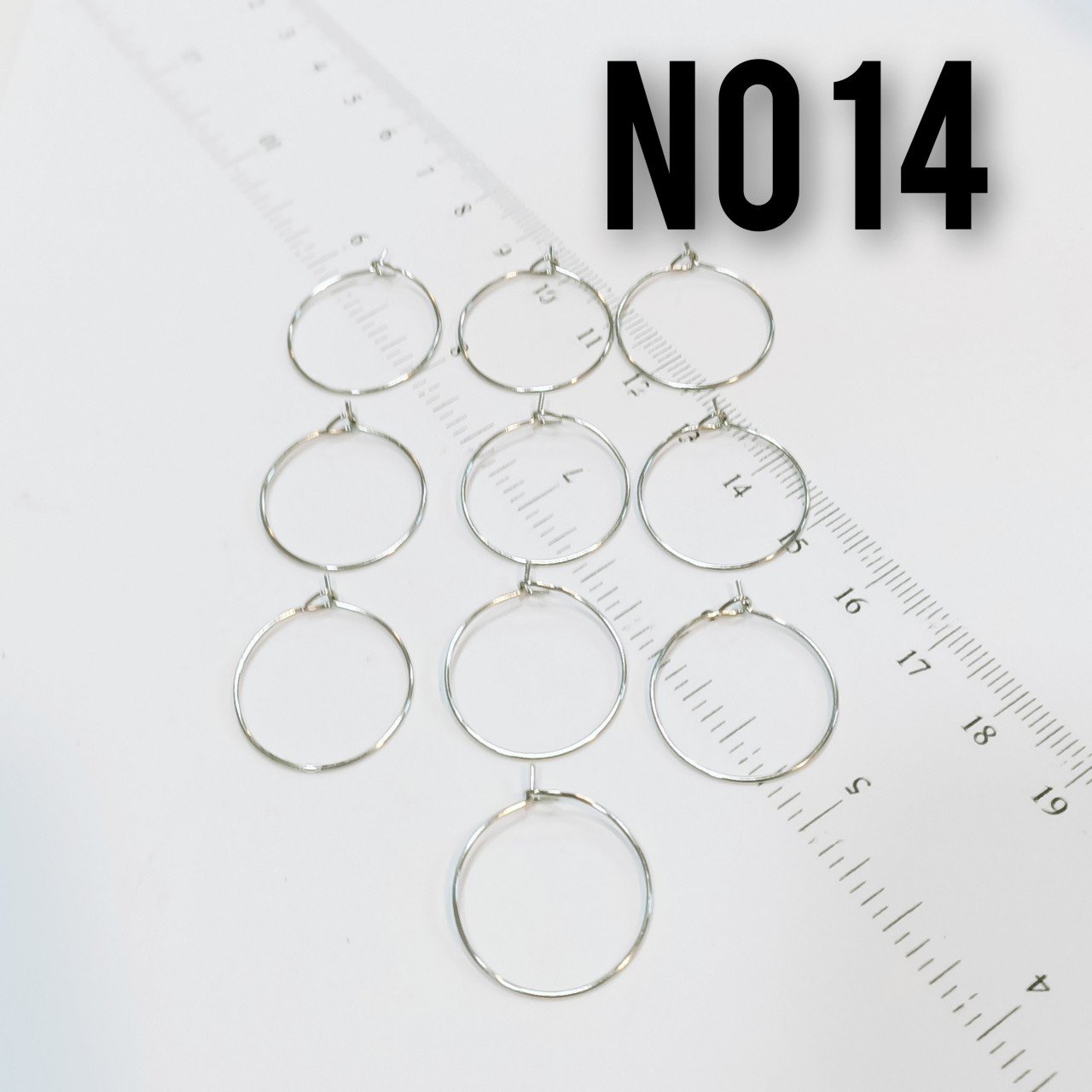 No : 14 Rodyum Kaplama Küpe Halkası 20 mm