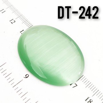 Dt-242 Oval Kabaşon Kedi Gözü Açık Yeşil 40*30 mm