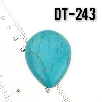 Dt-243 İmitasyon Turkuaz Damla Kabaşon 40*30 mm