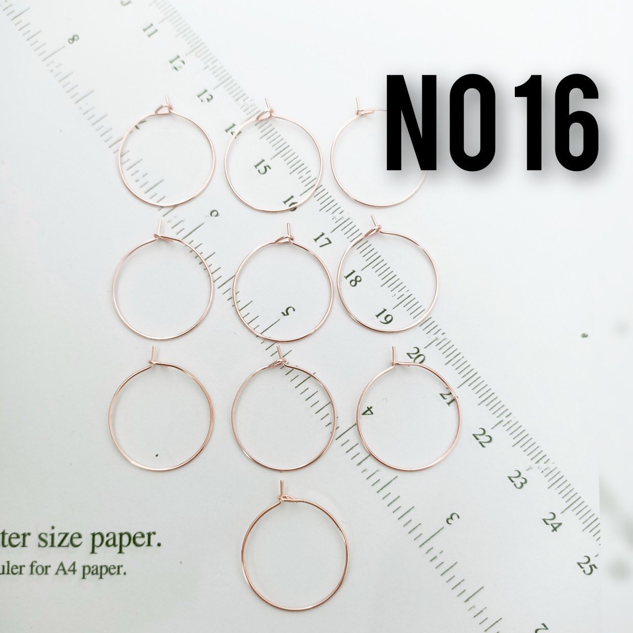 No : 16 Rose Kaplama Küpe Halkası 20 mm