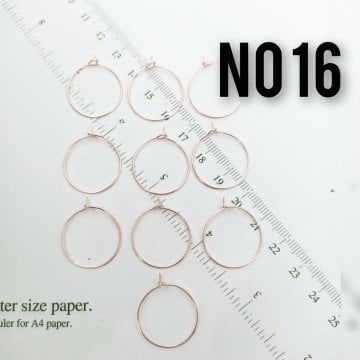 No : 16 Rose Kaplama Küpe Halkası 20 mm