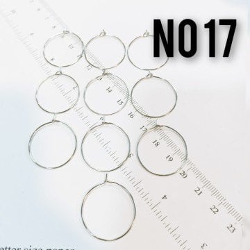 No : 17 Rodyum Kaplama Küpe Halkası 25 mm