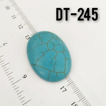 Dt-245 İmitasyon Turkuaz Oval Kabaşon 35*25 mm