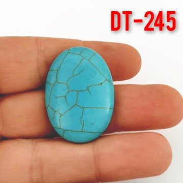 Dt-245 İmitasyon Turkuaz Oval Kabaşon 35*25 mm