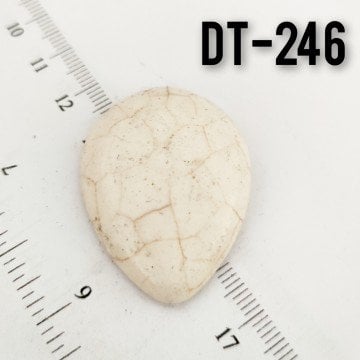 Dt-246 İmitasyon Turkuaz Damla Kabaşon 40*30 mm